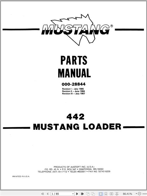 mustang 442 skid steer parts manual|mustang skid steer replacement parts.